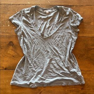 James Perse Slate V-Neck Short Sleeve Tee